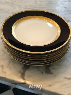 Huetschenreuther Babarian Cobalt China Plates 10 Dinner, Seven Plates