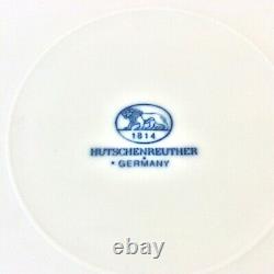 Hutschenreuther Blue Onion Set 4 XL Dinner Plates 10.75d Scalloped Germany