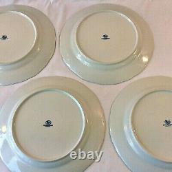 Hutschenreuther Blue Onion Set 4 XL Dinner Plates 10.75d Scalloped Germany