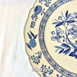 Hutschenreuther Blue Onion Set 4 XL Dinner Plates 10.75d Scalloped Germany