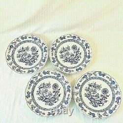 Hutschenreuther Blue Onion Set 4 XL Dinner Plates 10.75d Scalloped Germany