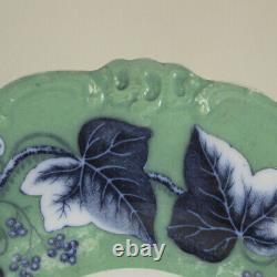 IVY WREATHS by DAVENPORT 1832 Pearlware Blue Green Transfer 6 Dinner Plates