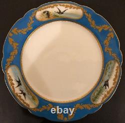 Imperial Russian Porcelain Dinner Plate From The Alexandrinsky Turquoise Service