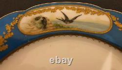 Imperial Russian Porcelain Dinner Plate From The Alexandrinsky Turquoise Service