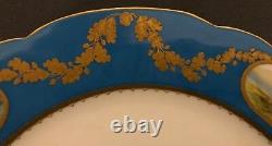 Imperial Russian Porcelain Dinner Plate From The Alexandrinsky Turquoise Service