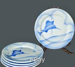 JACKSON CHINA RESTAURANTWARE 9 inch ROUND BLUE PLATE AIRBRUSHED SWORD FISH RARE