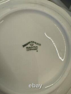JOHANN HAVILAND Bavarian Germany BLUE GARLAND China 35 Pieces Dinner Dishes+SERV