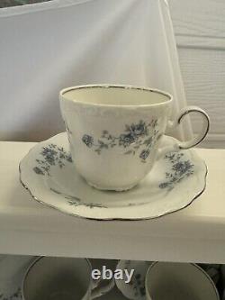 JOHANN HAVILAND Bavarian Germany BLUE GARLAND China 35 Pieces Dinner Dishes+SERV