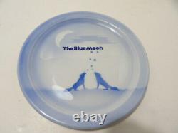 Jackson China Flow Blue Airbrush Coyotes Howling Restaurant Ware Dinner Plate