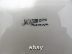Jackson China Flow Blue Airbrush Coyotes Howling Restaurant Ware Dinner Plate