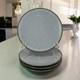 Jars France TOURRON GRIS ECORCE Blue Gray Charcoal Dinner Plate 10.5 Lot Of 4