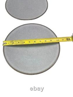 Jars France TOURRON GRIS ECORCE Blue Gray Charcoal Dinner Plate 10.5 Lot Of 4