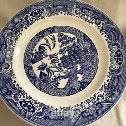 Jeannette Royal China Blue Willow 24 pc set Dinner & Dessert Plates Cups Bowls
