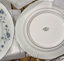 Johann Haviland Blue Garland Platinum Rimmed Germany Porcelain China 36 Pc Set