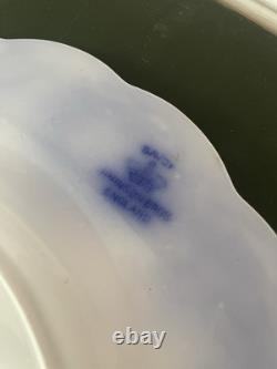 Johnson Bros Blue Flow Savoy Pattern dinner plate. Vintage