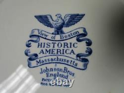 Johnson Bros Historical Chicago, N Y, Boston Soup Dinner Plates Oval Tray Pick
