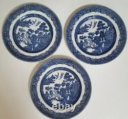 Johnson Brothers Bros Blue Willow 12pc Dinner Salad Dessert Plates Soup Bowls