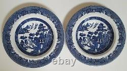 Johnson Brothers Bros Blue Willow 12pc Dinner Salad Dessert Plates Soup Bowls