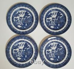 Johnson Brothers Bros Blue Willow 12pc Dinner Salad Dessert Plates Soup Bowls