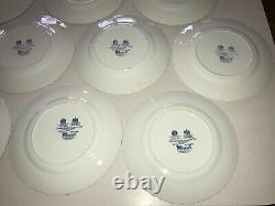 Johnson Brothers Coaching Scenes Blue Set of 13 10 Dinner Plates EUC