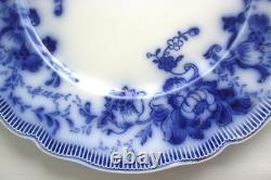 Johnson Brothers Richmond Pattern Flow Blue Dinner Plate with Gold Accents10 in