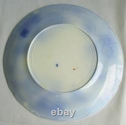Johnson Brothers Richmond Pattern Flow Blue Dinner Plate with Gold Accents10 in