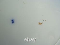 Johnson Brothers Richmond Pattern Flow Blue Dinner Plate with Gold Accents10 in