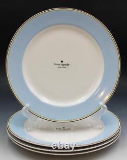Kate Spade Lenox Market Street Collection Blue Set of 4 Dinner Plates 11 3/8