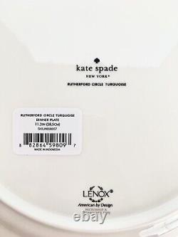 Kate Spade New York Lenox Rutherford Circle Turquoise 11 Dinner Plates-Set of 4