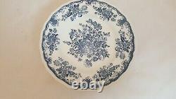 Kensington Balmoral Blue Dinner Plates Set Of 7 England Ironstone Staffordshire