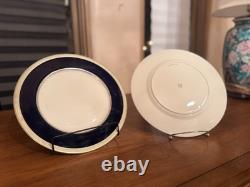 LENOX (Green Mark) COBALT & SILVER Embossed DINNER PLATE # 1830 Z 67 B Q HTF