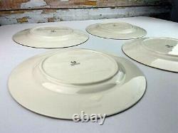 LENOX The AUTUMN 10.5 Dinner Plates (Set of 4) LAUT Fruit Floral Blue Scroll