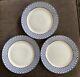 LOMONOSOV Lot/3 DINNER Net 10 1/2 PLATES Cobalt Gold St Petersburg RUSSIA