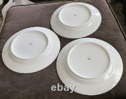 LOMONOSOV Lot/3 DINNER Net 10 1/2 PLATES Cobalt Gold St Petersburg RUSSIA