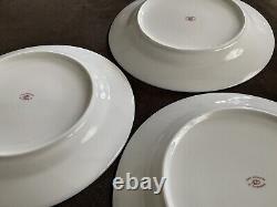 LOMONOSOV Lot/3 DINNER Net 10 1/2 PLATES Cobalt Gold St Petersburg RUSSIA