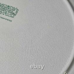 LOT Of 6 Wedgwood Embossed Queensware Blue White 10.5 Dinner Plates