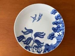 LOVERAMICS Willow Love Story Blue Dinner Plate Salad Plate Spoon 4 Piece Set