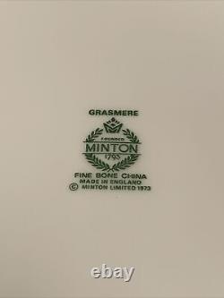 LTD Minton Grasmere Blue Dinner Plates Fine Bone China 10 5/8 Set Of 4 England
