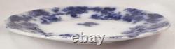Lancaster Flow Blue Dinner Plate New Wharf Pottery 8.75 in Floral Antique #1