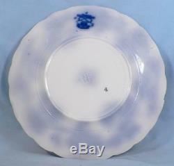 Lancaster Flow Blue Plate New Wharf Pottery England 1891 Porcelain Antique 9in