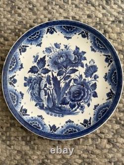 Large Royal Delft Plate Holland 14 Floral READ