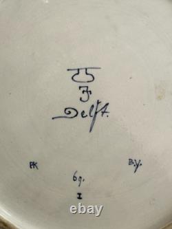 Large Royal Delft Plate Holland 14 Floral READ