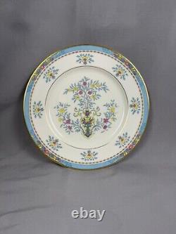 Lenox Blue Tree Dinner Plates 10 1/2 Gold Trim Set Of 8