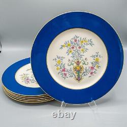 Lenox Blue Tree Dinner Plates 10 3/8 Cobalt/Dark Blue Set of 6 Y98X FREE SHIP