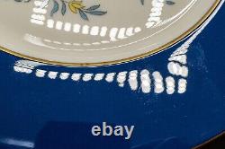 Lenox Blue Tree Dinner Plates 10 3/8 Cobalt/Dark Blue Set of 6 Y98X FREE SHIP