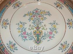 Lenox China Blue Tree Dinner Plate Sterling Rim Gold Mark 12 1/4