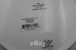 Lenox China Kate Spade RUTHERFORD CIRCLE Navy Blue Dinner Plates Set of Four