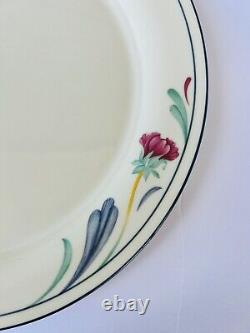 Lenox Chinastone Poppies On Blue Dinner Plates 10.75 Set of (12)