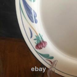 Lenox Chinastone Poppies on Blue Dinner Plate, Salad Plate or Saucer