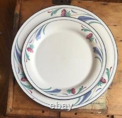 Lenox Chinastone Poppies on Blue Dinner Plate, Salad Plate or Saucer